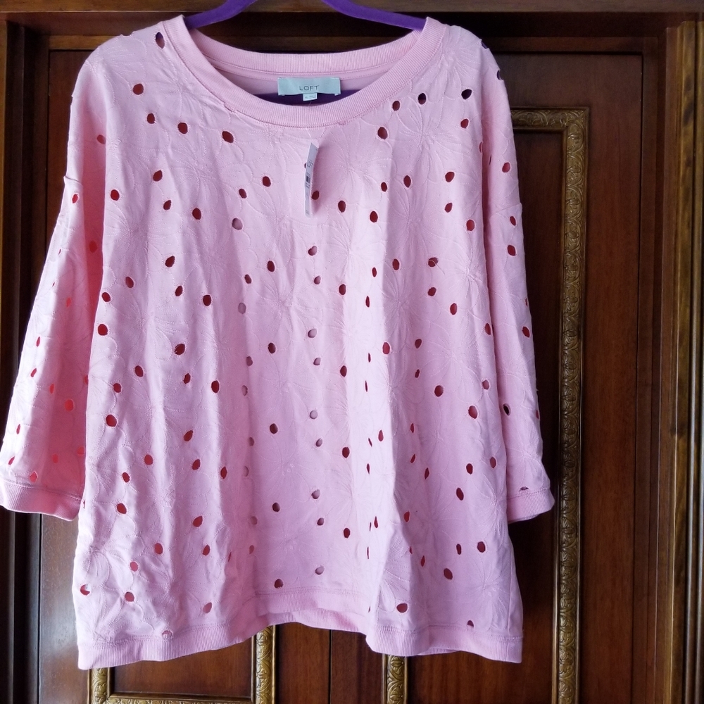 Dressy pink top.